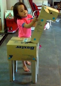 Baby giraffe: drawing on the mane